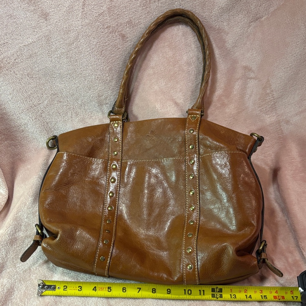Patricia Nash Tan Leather Shoulder Bag